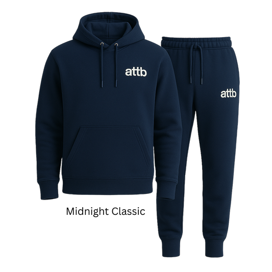 ATTB × Johnny Kaikllo “Midnight Classic” Tracksuit – Navy/White – Unisex
